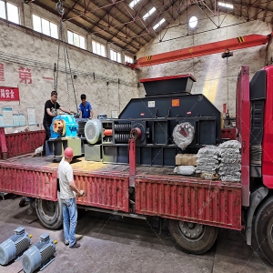 破碎設備1000x700彈簧式對輥破碎機發貨圖片