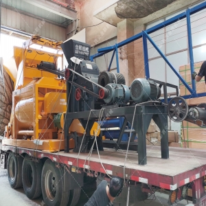 小型雙級粉碎機生產線發貨圖片_發往山東煙臺_粉碎青石